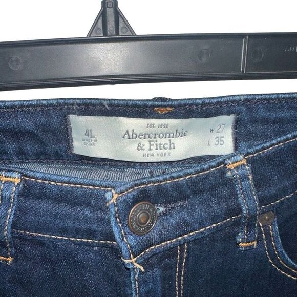 abercrombie and fitch THE A&F SKINNY dark wash jeans - size 4L - Picture 6 of 9